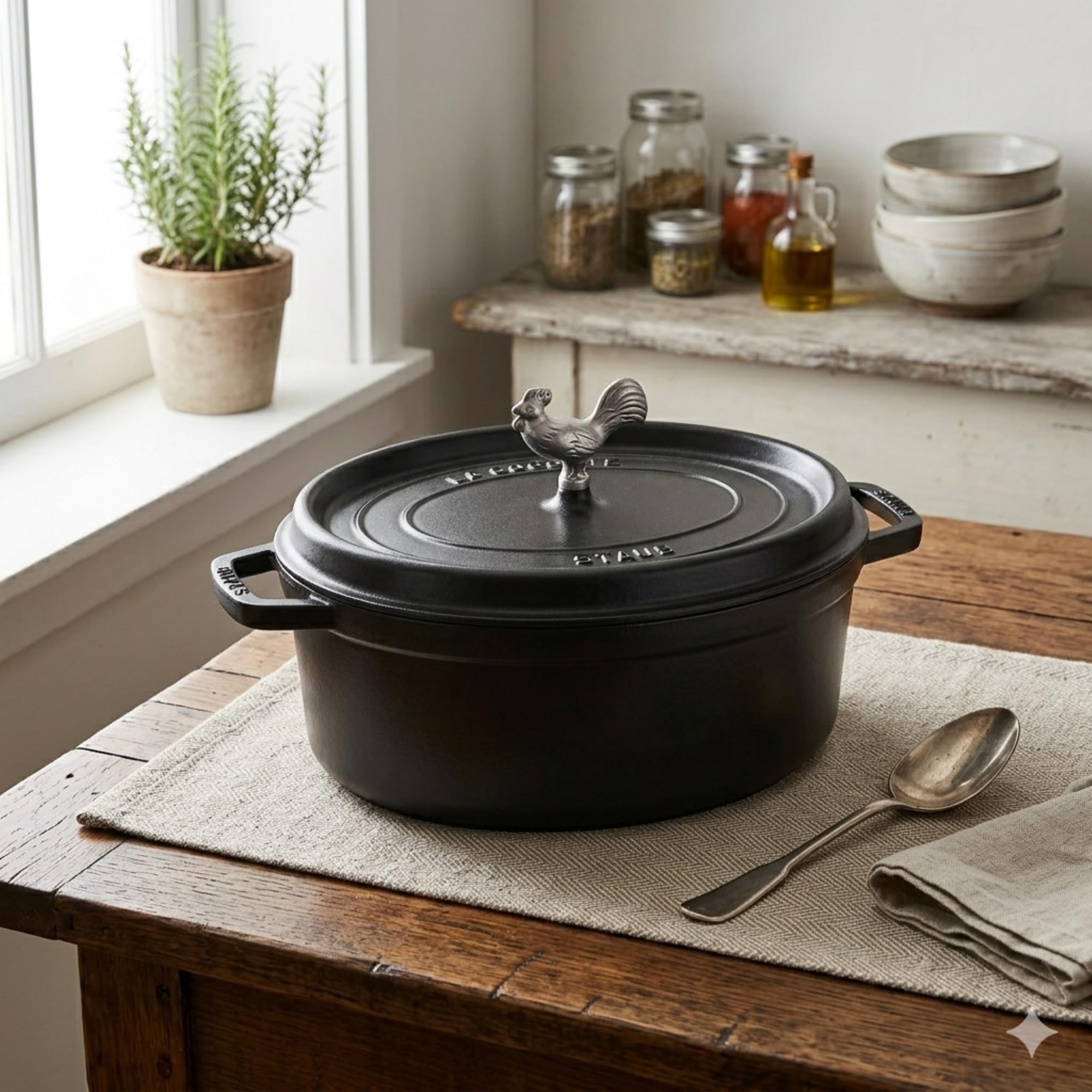 Amazon.com: Staub 1123123 Coq Au Vin 5.75 qt. Cocotte in Black